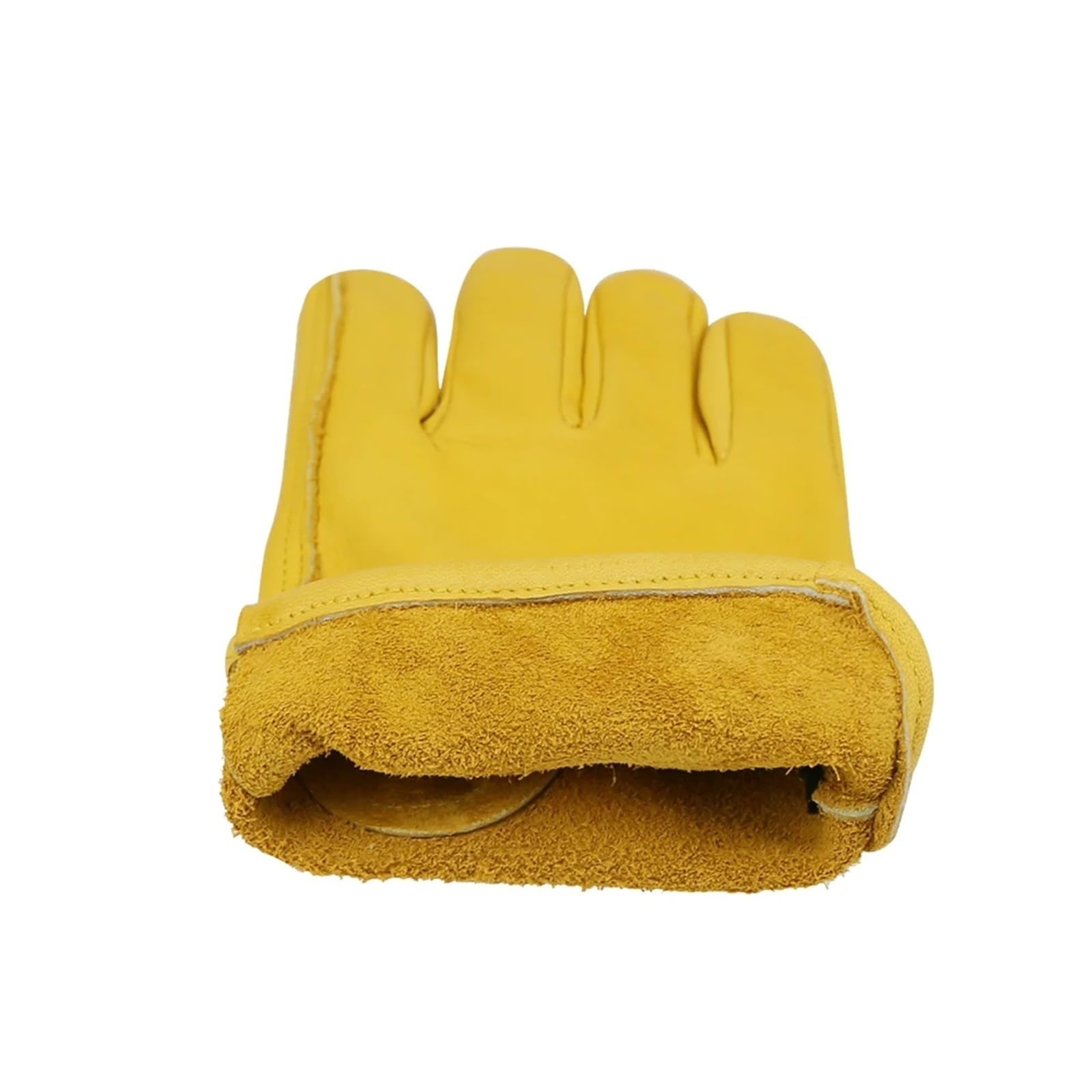 Genérico 5 Pares de Guantes de Trabajo de Piel de Vacuno, Guantes de Seguridad Unisex for Motocicletas, jardinería y tareas laborales