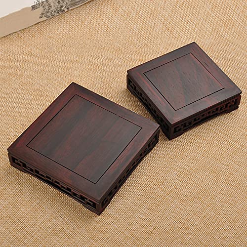 Base en bois classique rectangulaire pour vase et aquarium - 6