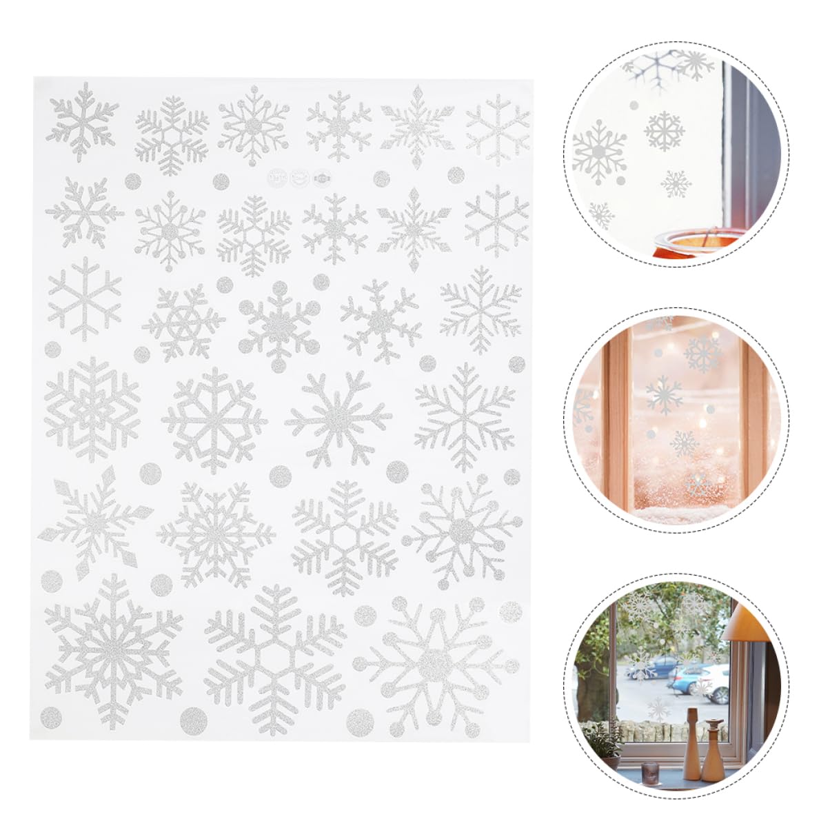 HOMSFOU 5fogli Decorazioni Natalizie per Finestre Adesivi Natalizi per Finestre in Decalcomanie Natalizie per Decorazioni per Porte Adesivi Natalizi per Pareti Decalcomanie per Pareti