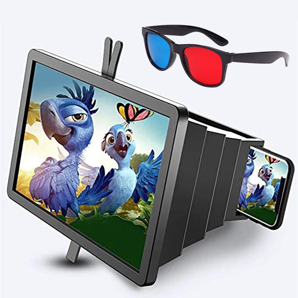 TTbuy 14 Inch Foldable Universal Screen Amplifier - Portable Mobile Phone 3D Retractable Screen Magnifier, High Definition Screen Amplifier Enlarged Expander - Compatible All Smartphones