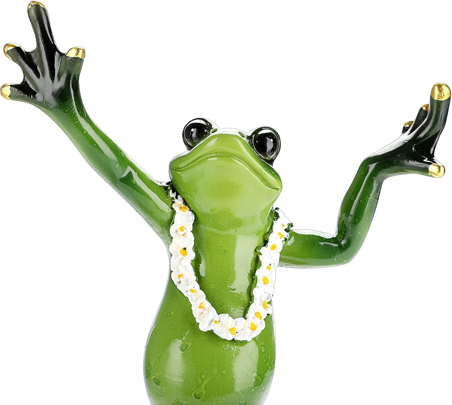 JuxYes Creative Resin Dancing Frogs Figurine Decor, Dance Pose Frog Dancer Sculpture Statue, Personalized Animal Collectible Figurines Mascot Frog Resin Crafts for Shelves Table Desk Decor : Home & Kitchen