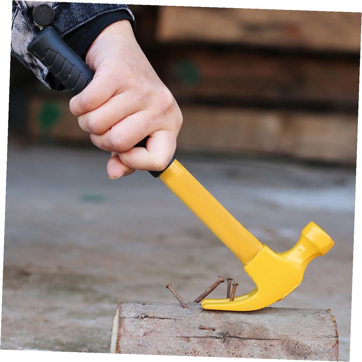 FUOYLOO Claw Hammer 0.8lb Framing Hammer with Steel Handle for Carpenter Woodworking Non-skid Multi-function Claw Nail Puller Tool