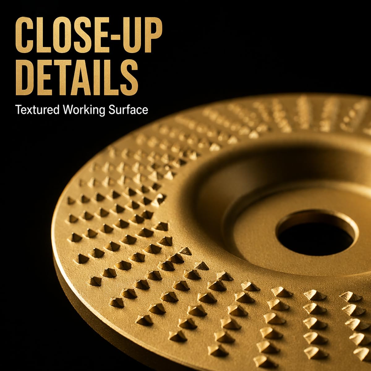 Tungsten Carbide Cutting Wheel, 2026 New Angle Grinder Polishing Pad Tungsten Carbide Sanding Discs, Angle Grinder Polishing Pad, Sanding Stump Removal & DIY Woodworking (Gold 3PCS)