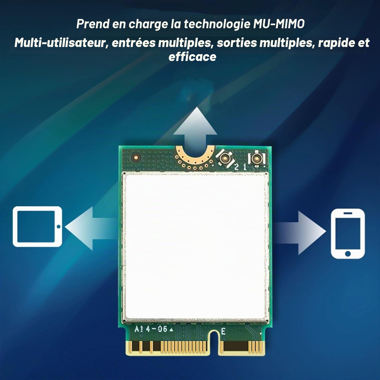 Carte Réseau sans Fil, pour WiFi 7 BE200 Bluetooth 5.4 5800 Mbps, Adaptateur Réseau Tri-Bande 2,4 GHz 5,8 GHz 6 GHz, Interface M.2 NGFF, pour Ordinateur Portable 10
