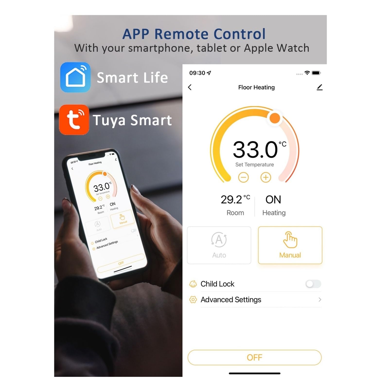 Bezprzewodowy Termostat WiFi Tuya Smart Gas Boiler Regulator Temperatury Ogrzewania Z Odbiornikiem Programowalny Termoregulator(New Version(White))