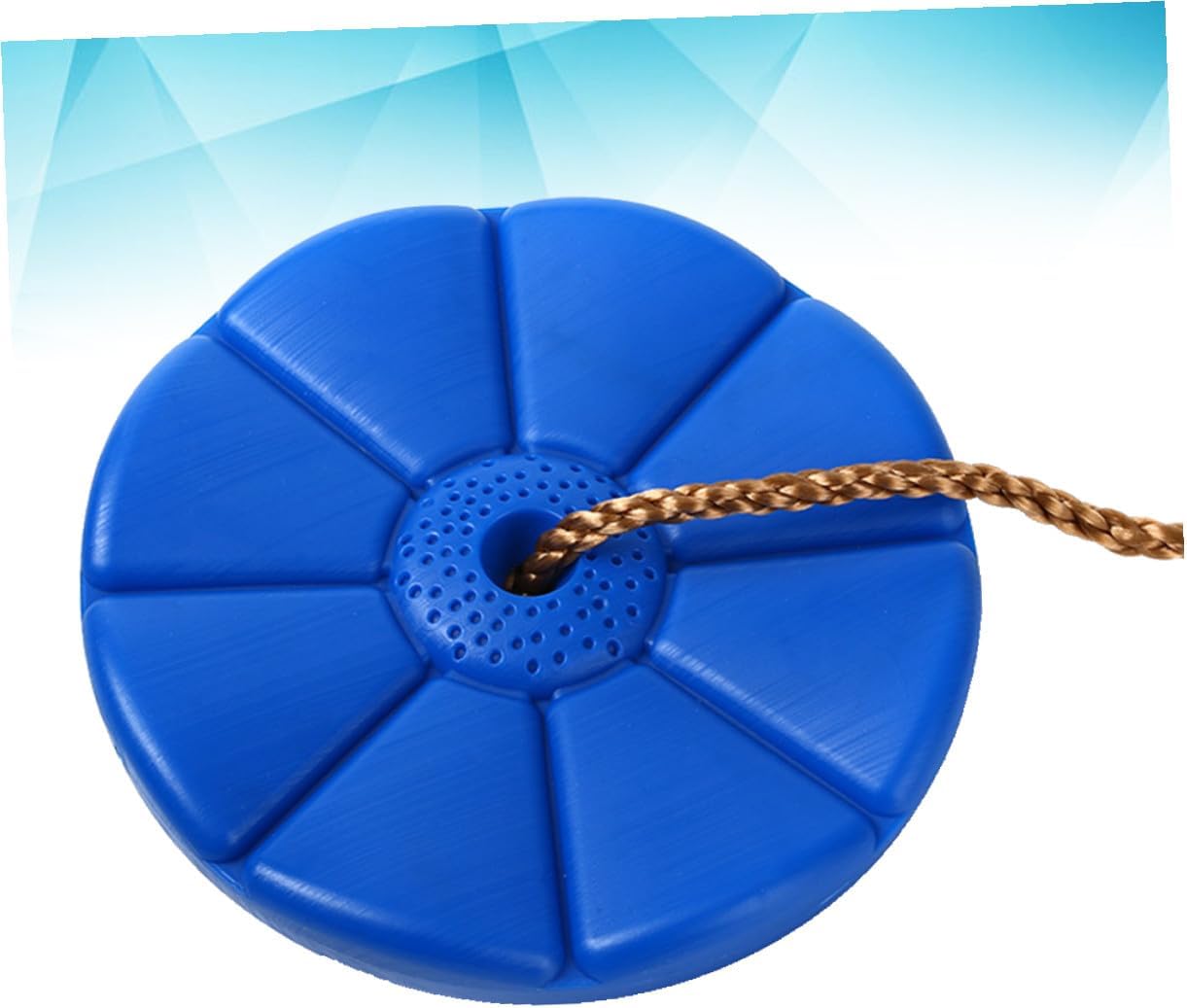 Octagonal Blue Disc Swing Seat, Outdoor Rope Hanging Disk Swing for ’ Tree Play, 60kg Load Capacity, Suitable for Backyard and Playground Activities