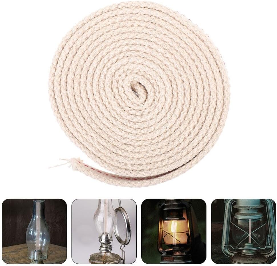 1roll Kerosene Lamp Wick Cotton Knitted Oil Lamp Replacement Wick Feet for Indoor Use Practical and Easy to Use