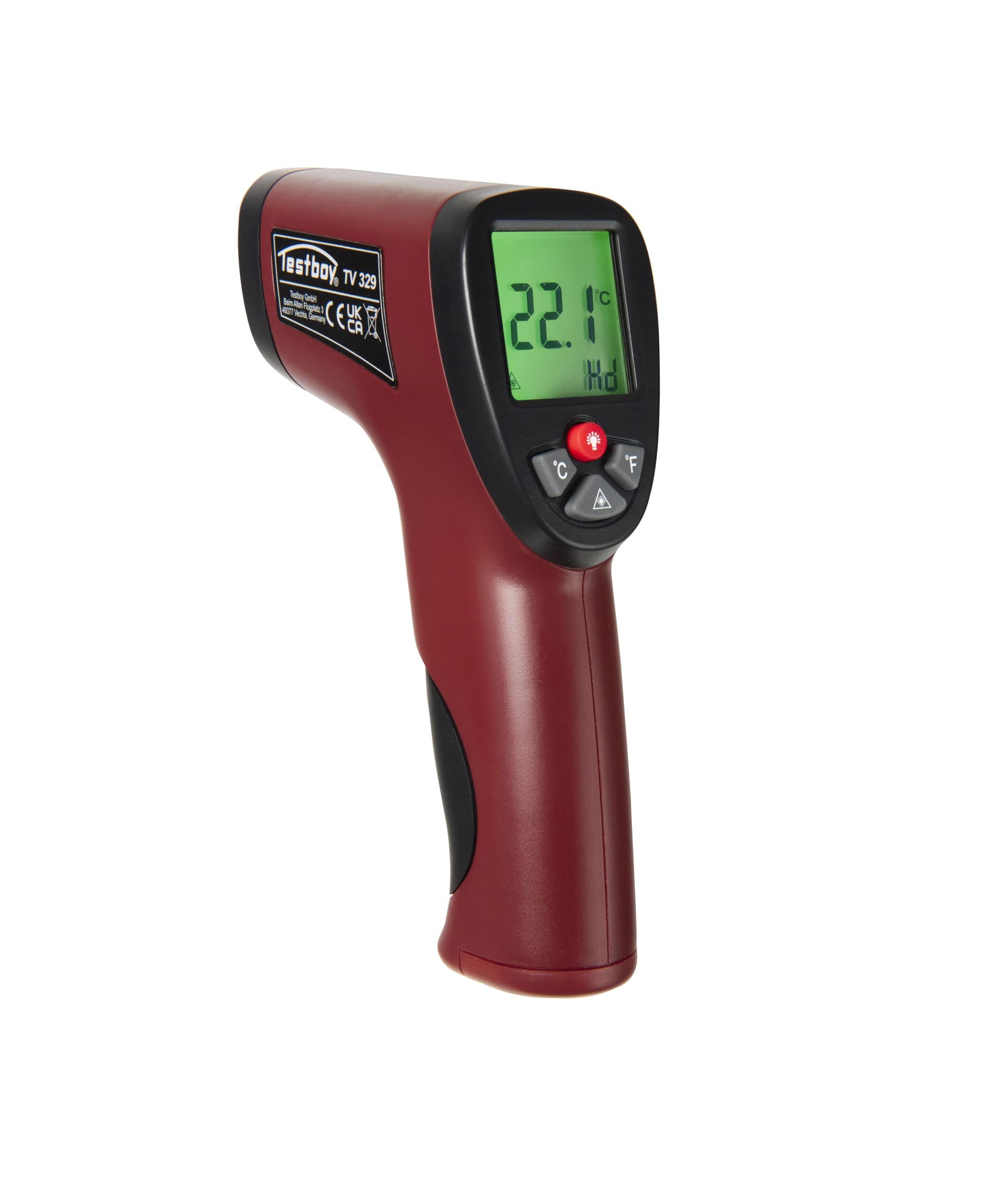 Testboy TV 329 IR Thermometer -50 to +550°C 121 Optics LCD Display