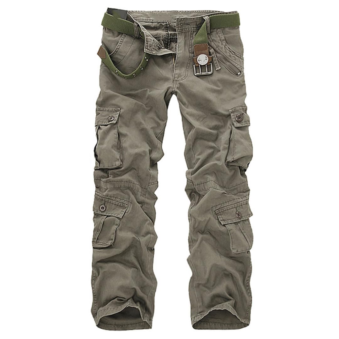 Vogrtcc Pantaloni Cargo da Uomo Pantaloni Militari Multitasche Larghi Casuali