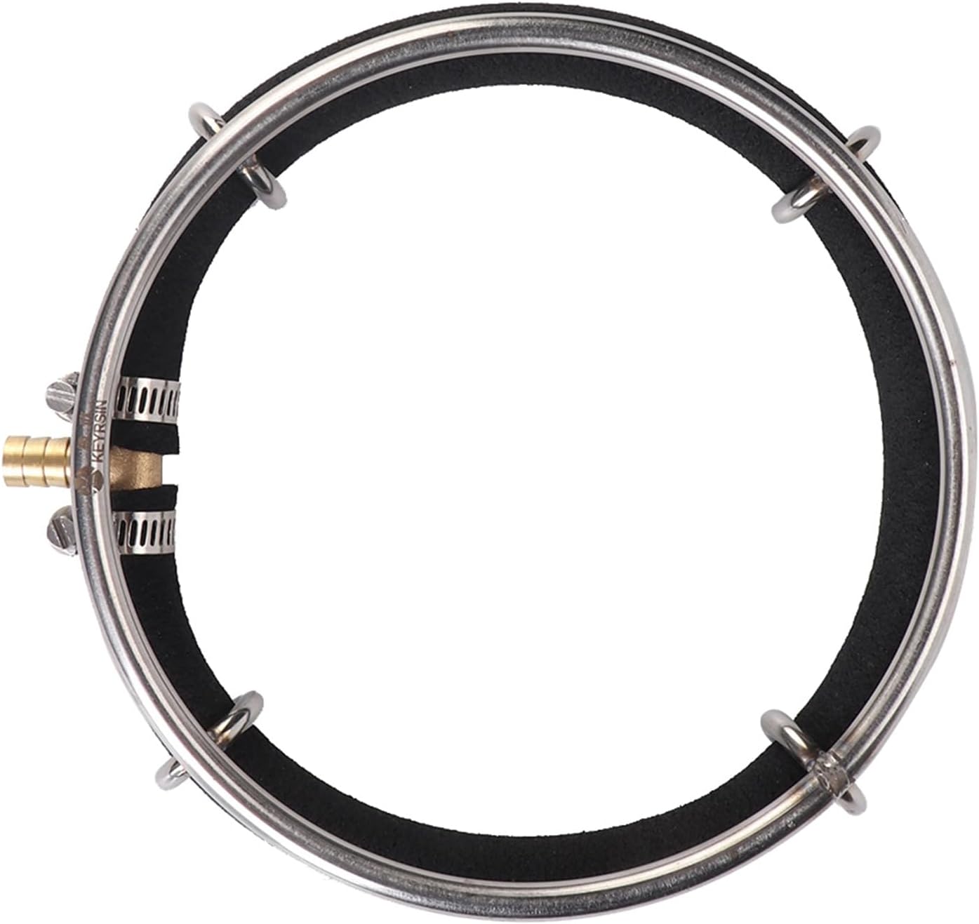 Yctze Large Quiet Very Bubble Diffuser Ring for Aquarium, Fish Air Stone Bubbler for Oxygenation, Weighted Pump Disc for Outdoor Fish Pond Aeration (Single Circle Diameter