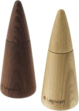 Legnoart Thermo Ashwood Coppia Pepper and Salt Mill Set with adjustable Ceramic Grinder