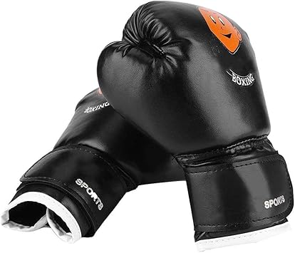 Amazon ボクシンググローブ パンチンググローブ 子供用 パンチンググローブ 3 12歳に適用 ボクシング手袋 拳闘 武術 格闘技 空手 防具 Puレザー 通気性 耐摩耗性 キックボクシング パンチ 誕生日プレゼント 黒 Alomejor グローブ