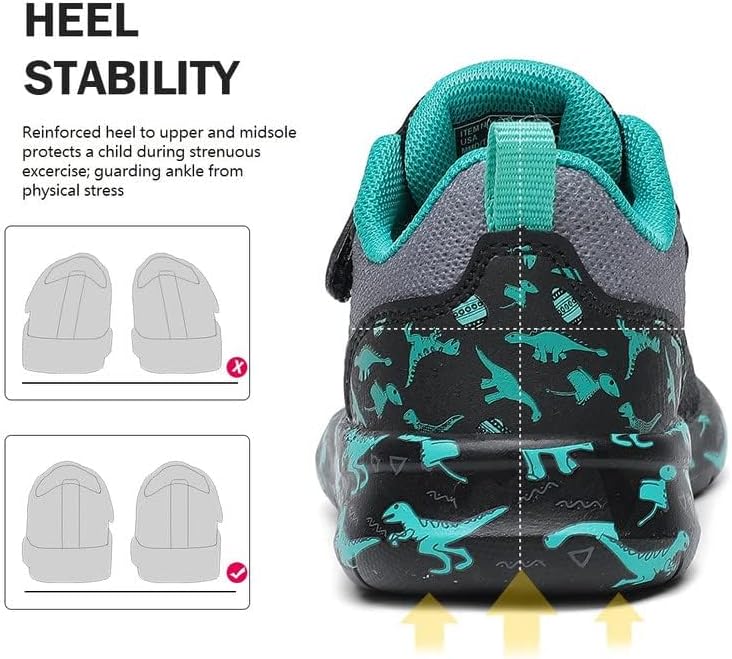GEERX DIMO Dinosaur Toddler Boys Shoes Non Slip Lightweight Breathable Comfortable Sport Athletic Running Tennis Sneakers - Image 7