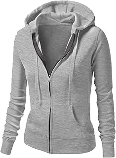 Lightweight Thin Zip-Up Hoodie Jacket for Women Plus Size Top Color Block Basic Casual Hooded Sweatshirt with Pockets