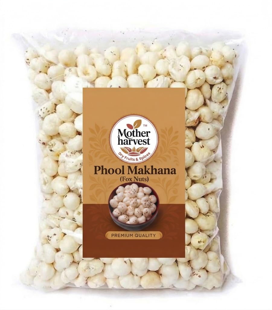 Mother harvest Prasadam Makhana | Crunchy Phool Makhana | Handpicked 4+ Sutta | Fox Nuts/Lotus Seeds | Gorgon Nut | Healthy Diet Immunity Booster Snacks | Rich in Calcium & Maintains Weight | 900gm-picture-30
