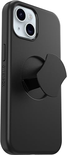 Miniatura 4 de OtterBox Funda OtterGrip Symmetry Series para iPhone 15, iPhone 14 y iPhone 13 - NEGRO, agarre integrado, funda elegante, se ajusta a MagSafe,