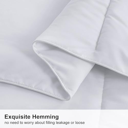 Miniatura 6 de MERITLIFE Edredón rojo de plumón suave, relleno de edredón esponjoso con bucles, edredón de punto de caja para cama tamaño Queen, duradero, elegante