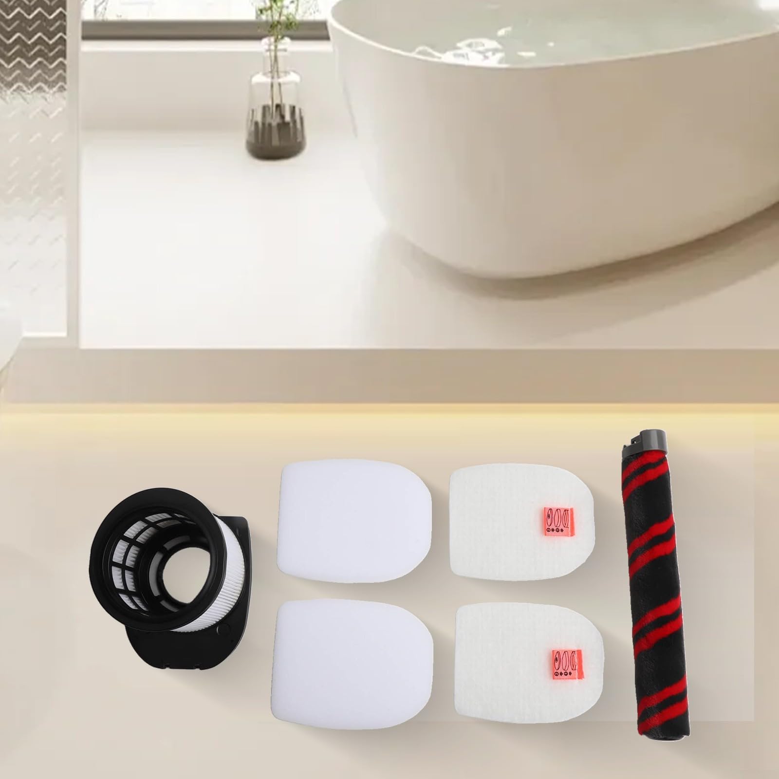 Fit For SHARK IZ862H, IZ562H, UZ565H, IZ540H, IZ840, IZ800 XPSMFIZ700 XFFKIZ700 for Cordless Pro Vacuum Cleaner, 4Pcs Replacement Filter Kits, Including Main Brush, Filter, 2 Filter Cotton Sets