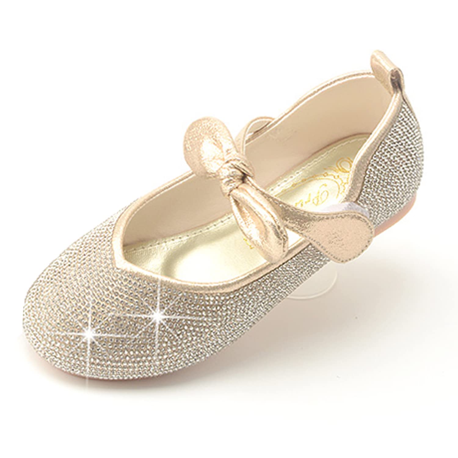 Cadidi Dinos Little Big Girl's Adorable Sparkle Princess Party Girls Dress Shoes