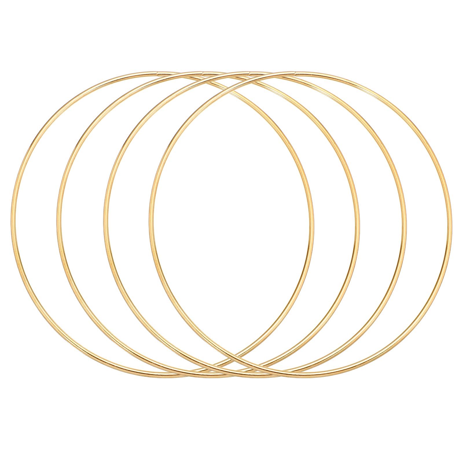 Aros de metal de 7.9 pulgadas sourcing map para manualidades de atrapasueños, pack de 4 8