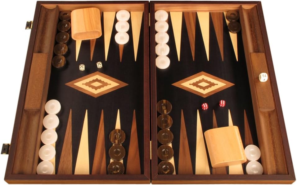 One-Day Sale: Up to 80% Off Ebony Zebrano Wood Backgammon Set - Board Game - Large - Black