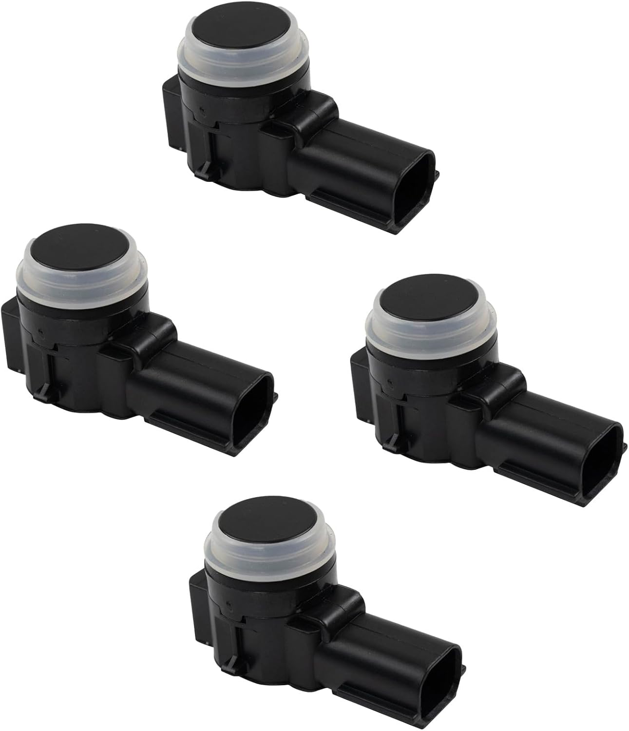 TRQ 4 Piece Bumper Parking Assist Object Sensor Kit Set Compatible with Buick Cadillac Chevy GMC