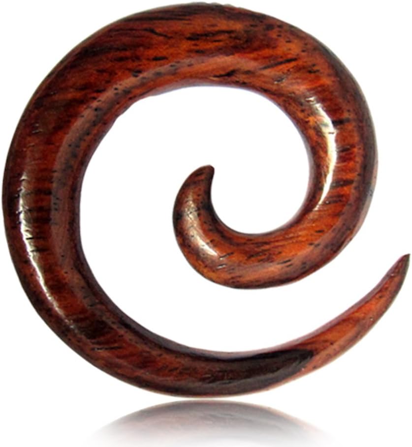 Earth Accessories Premium Wood Taper Gauges | Handmade Spiral Stretchers for Men and Women | Eco-Friendly and Ethical