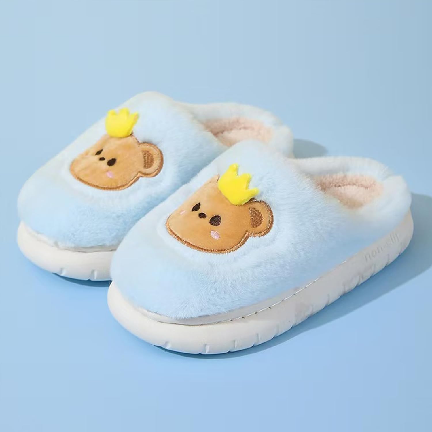 Kids Slippers, Animal Slipper for Girls Boys with Capybara Cow Bunny Raccoon Bear Panda Frog Sheep Winter Toddler Fuzzy Cute Fluffy House Shoes, Plush Cartoon Bedroom Slides, Kawaii Soft Cozy - Image 4