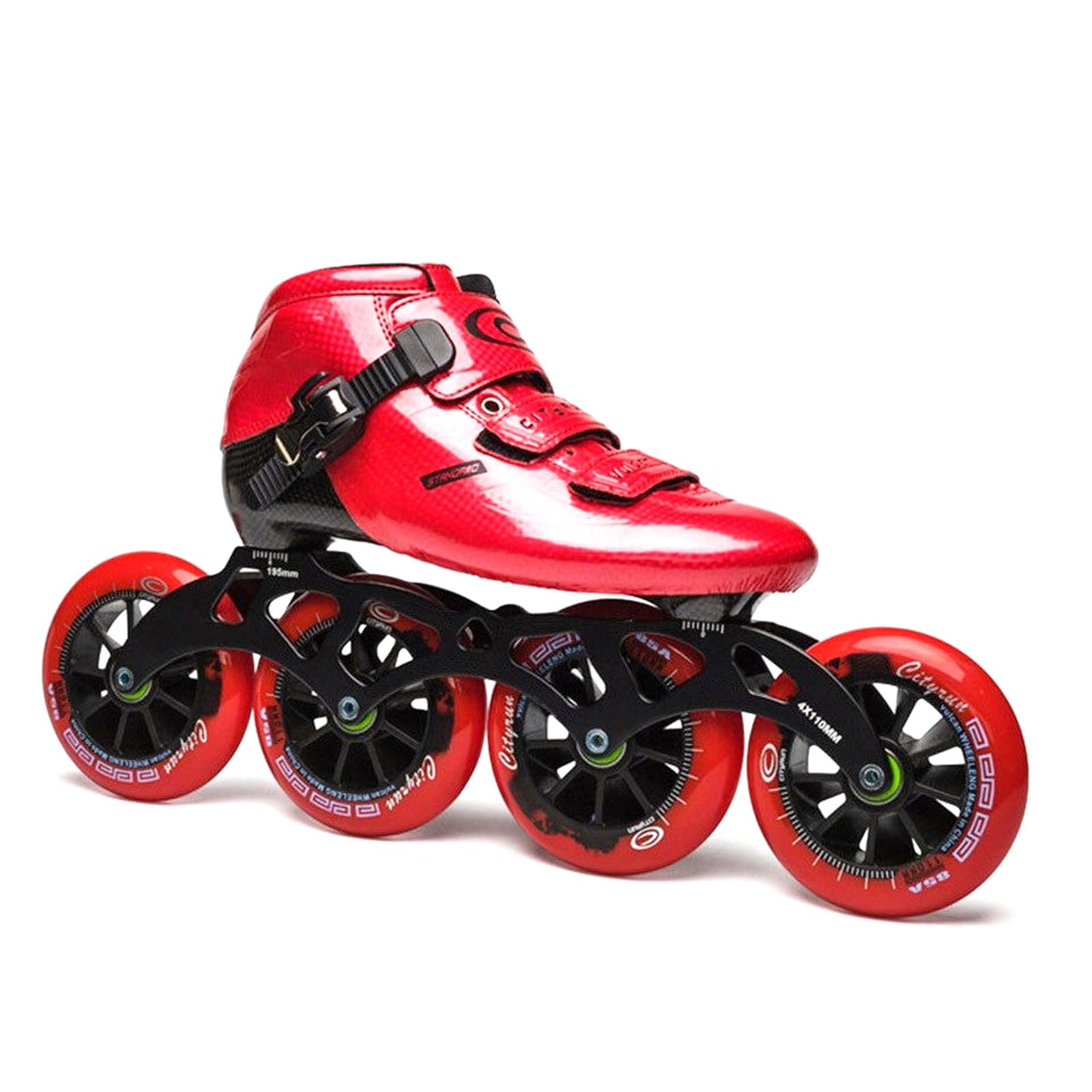 Professionelle Inline-Speed-Skates for Erwachsene, Carbonfaser-Rennsport for Herren Und Damen, Leichte Low-Cut-Renn-Inline-Skates for Marathon, Unisex