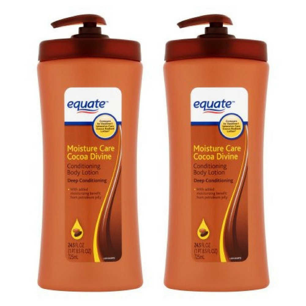 Equate Cocoa Butter Conditioning Body Lotion, 24.5 fl oz (pack of 2)