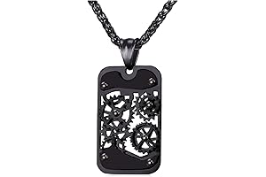 U7 Punk Necklaces Stainless Steel 18K Gold Plated Large Hip Hop Dagger/Knife/Sword/Steampunk...