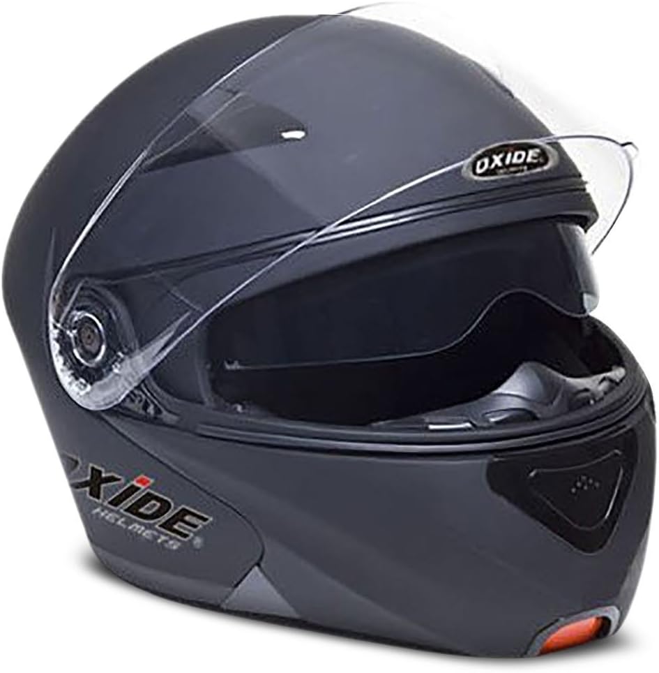 Oxide Vader Modular Flip Up Motorbike Motorcycle Crash Helmet, Matt (Medium)