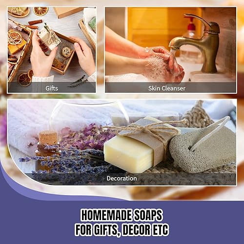 Miniatura 6 de FAST METL Kit de fabricación de jabón con placa caliente electrónica, suministros básicos para hacer jabón de bricolaje, incluyendo base de jabón de