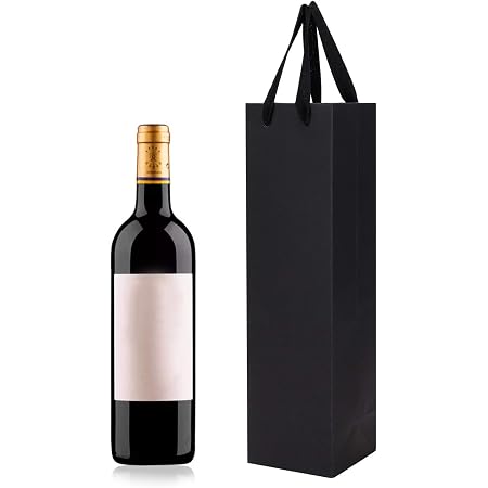 Lot De 30 Sacs Cadeaux Bouteilles De Vin En Papier Kraft - Avec Poignée Et Fenêtre Transparente