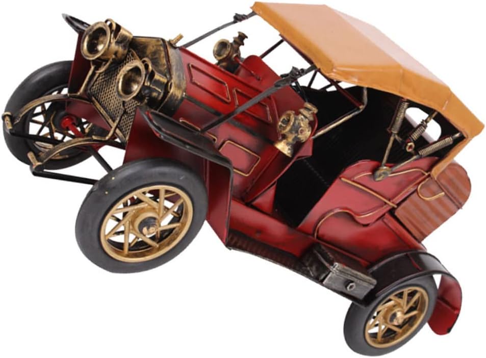 Retro Wrought Iron Car Model Desk Decor Classic Car Decor Home Adornment Art Sculpture