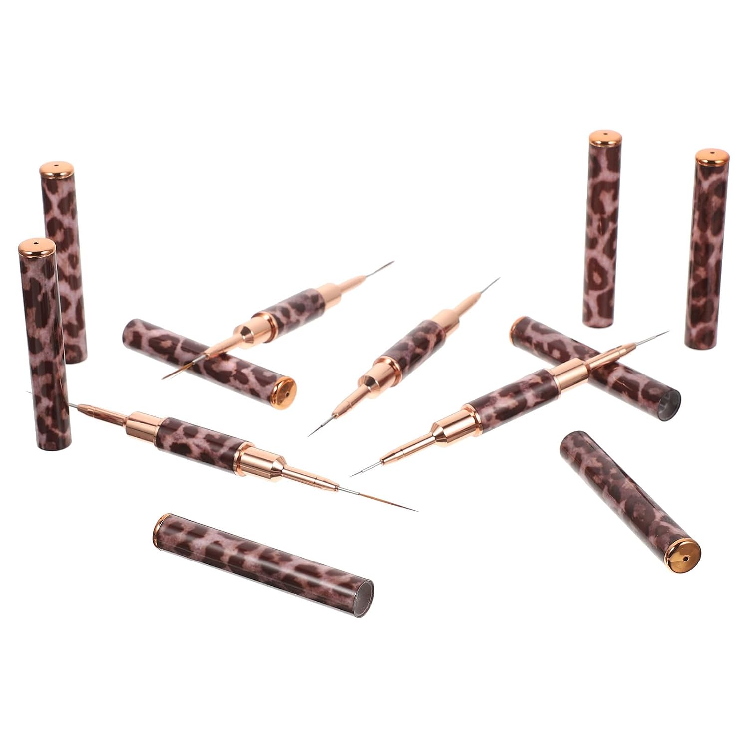 HEALLILY 4pcs Nail Art Drawing Brush Set for Manicure Fine Liner Brushes with Hairbrush Material Not Easy to Break or Deform Specially Designed to Draw Nails