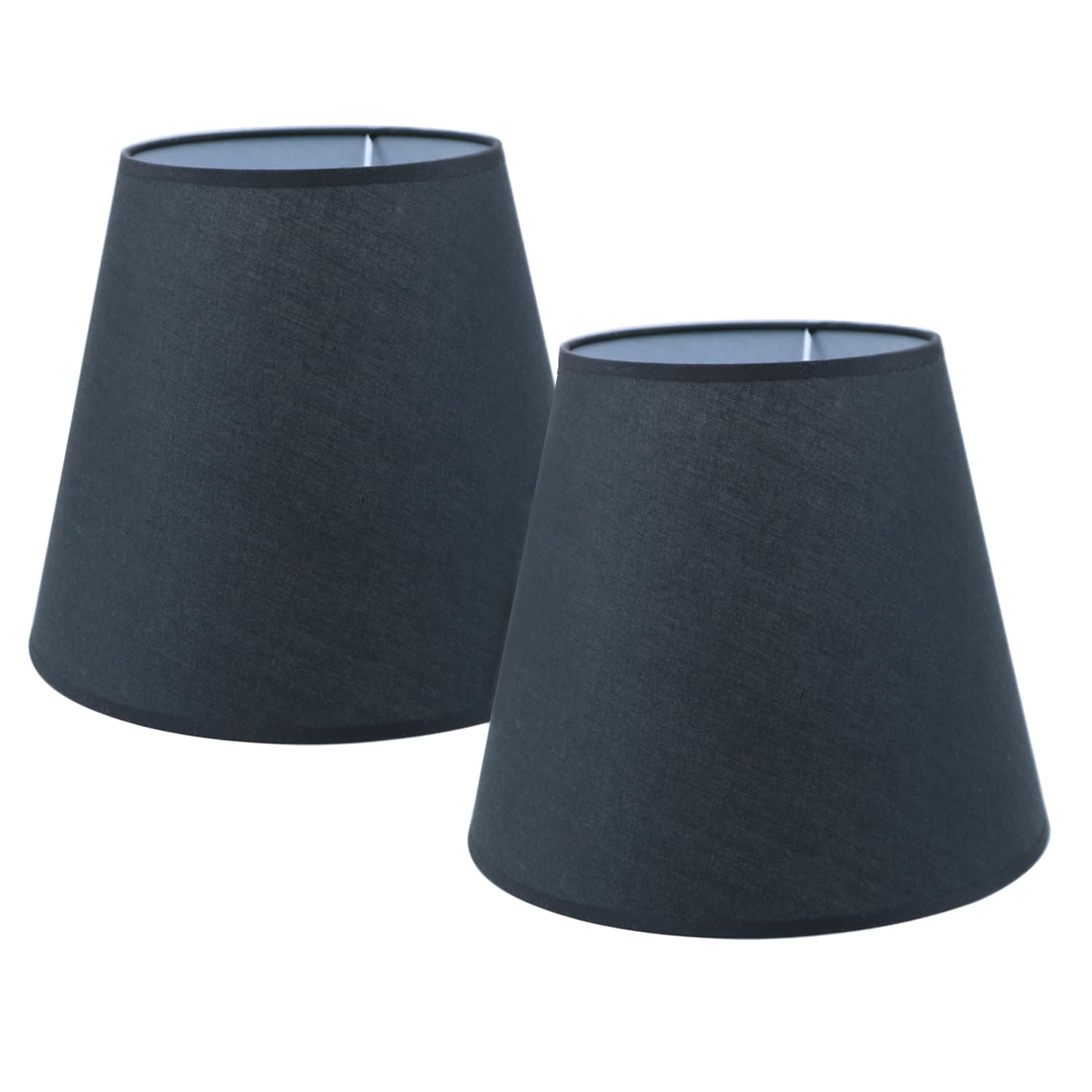 Sinta Black 2 Pack Lamp Shade Floral Fabric Small Light Shade For E14/E27 Chandelier Upright Wall Lamp Small Table Lampshade Candle Light Lampshade,