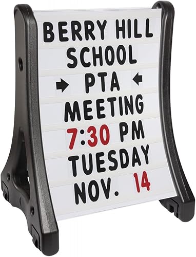 Accent Printing & Signs MagicMaster Ready2Use Siguiente Generación Rolling, carga rápida, letrero de acera estilo A-Frame con intercambiable 24 x 36