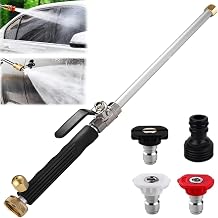 New Jet Nozzle for Garden Hose, High Pressure Washer Hose Nozzle, Power Washer Wand with 3 Different Nozzles and Hose Quick Connectors for Car Washing, Garden Cleaning, Patio