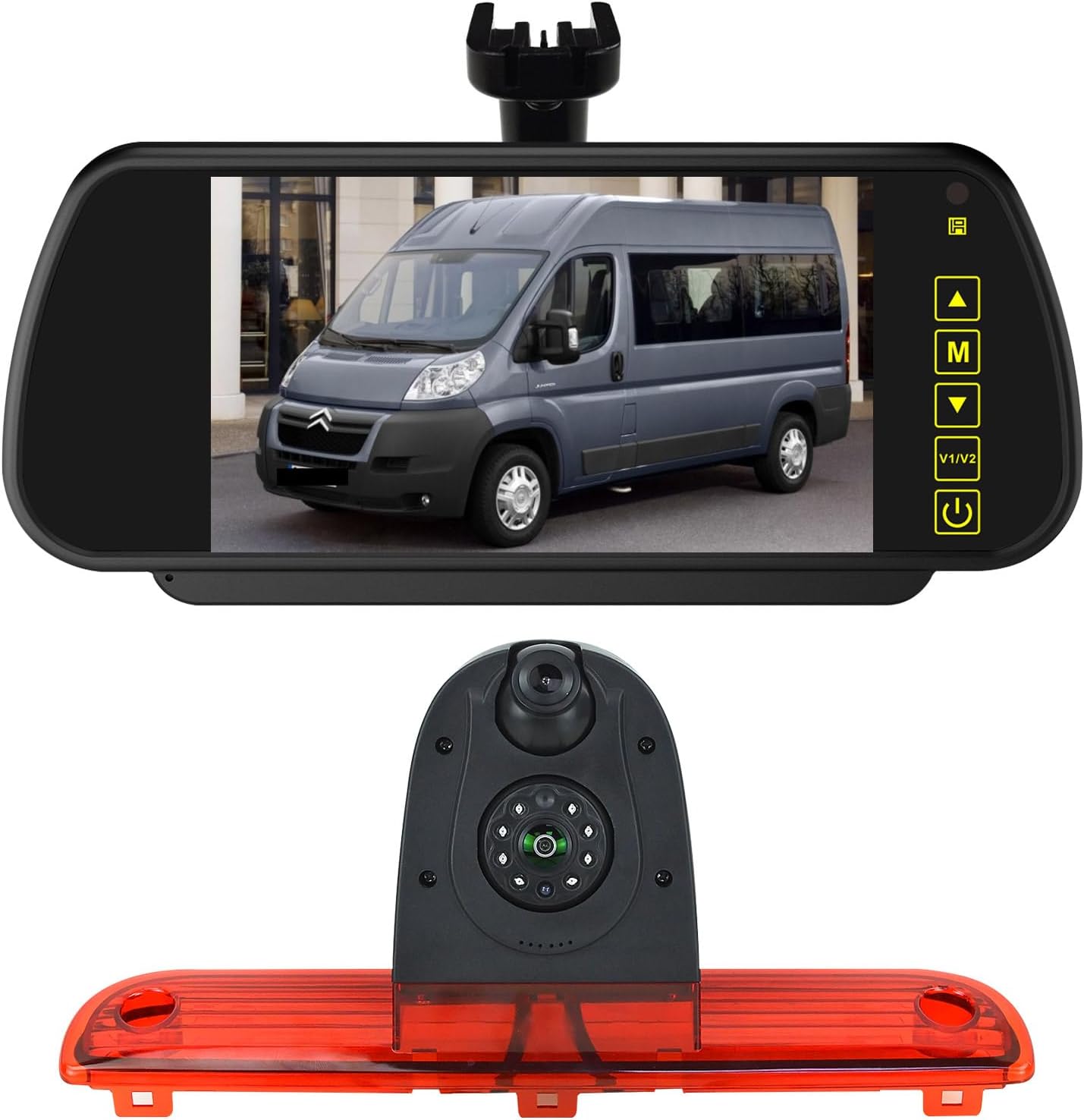 3rd Brake Light Reversing Camera Monitor Kit Dual Lens Night Vision