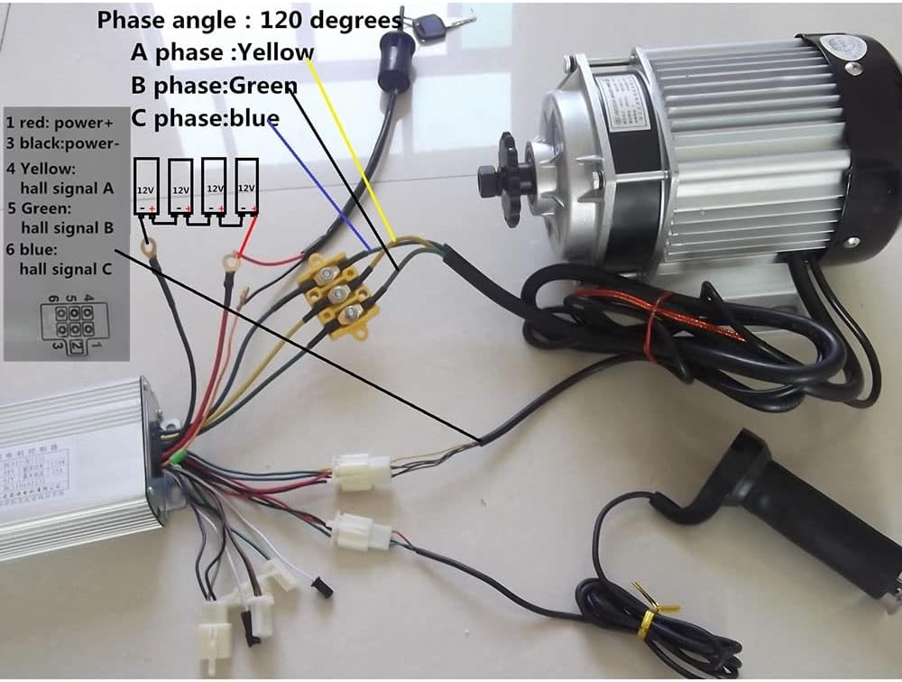 650W 735W DC 48v Brushless Motor, Electric Bicycle Motor Permanent Magnet DC Geared Brushless Motor (Color : 650W 48V) : Tools & Home Improvement
