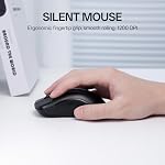 RAPOO X2100 Clavier sans fil silencieux et Combo de souris, 2,4GHz sans fil USB Récepteur, 12 Clés multimédias, Spill-Proof, Clavier complet, Compatible avec PC, Ordinateur portable, longue durée de vie de la batterie, noir
