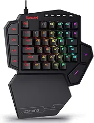 Redragon Teclado para jogos K585 HE com gatilho rápido, teclado mecânico de uma mão com fio de 8K com interruptor magnético sedoso UltraMag 100% POM de última geração, design de estrutura flutuante de