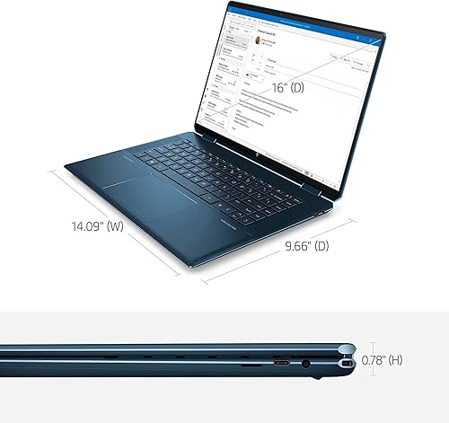 Miniatura 6 de HP Spectre x360 - Pantalla táctil 2 en 1 3K QHD de 16 pulgadas Intel 12 generación i7-12700H 16 GB de RAM SSD de 2 TB Stylus portátil de negocios