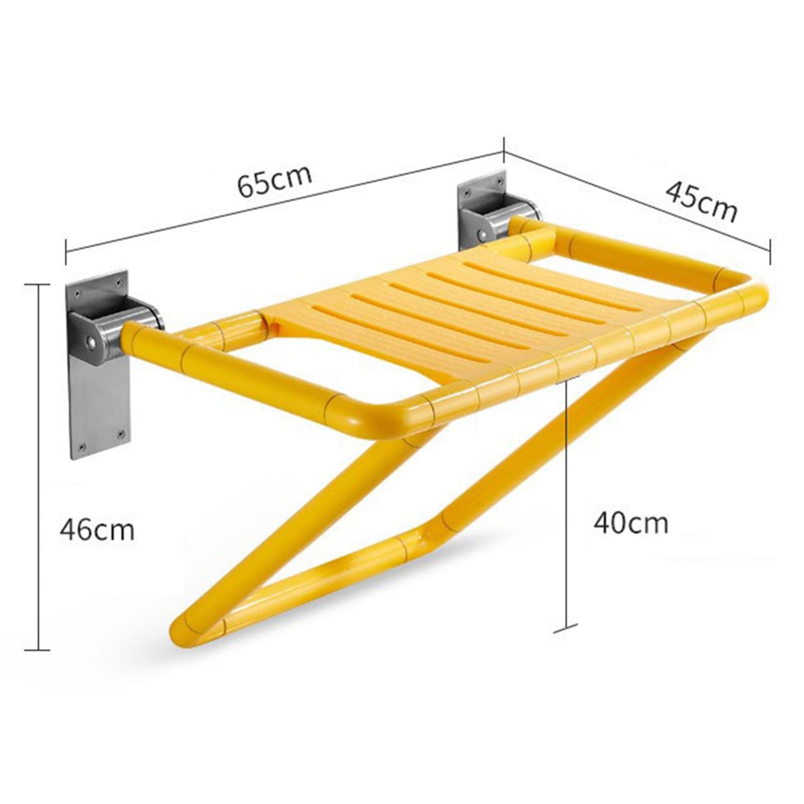 Silla Ducha Plegable,Asiento Ducha Plegable Pared Montada,Silla Abatible Ducha Montado en la Pared,Taburete Baño Banqueta Ducha para Personas Mayores Minusvalidos Adultos