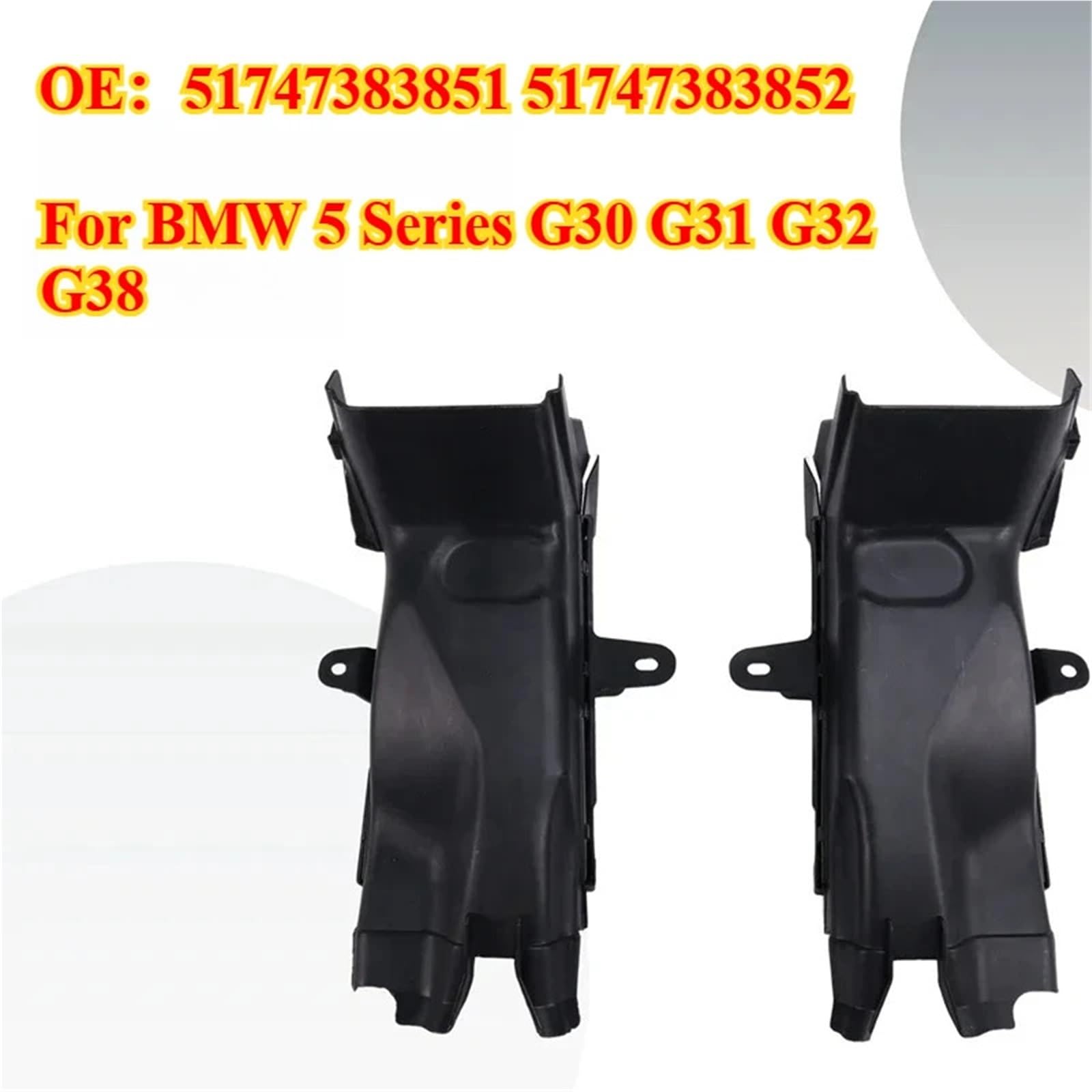 rura hamulcowa OE: 51747383851 51747383852 Pasuje do BMW serii 5 G30 G31 G32 G38 Przedni kanał powietrzny hamulca(51747383851 L)