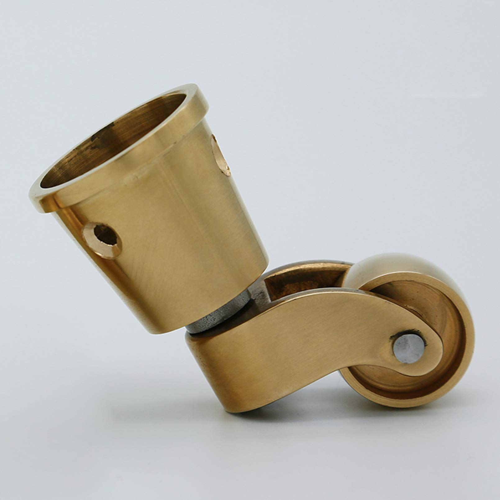 Ciężkie obrotowe koła Zestaw 4 mosiężnych kółek meblowych 22 mm, obrotowych o 360 stopni, o udźwigu 150 kg