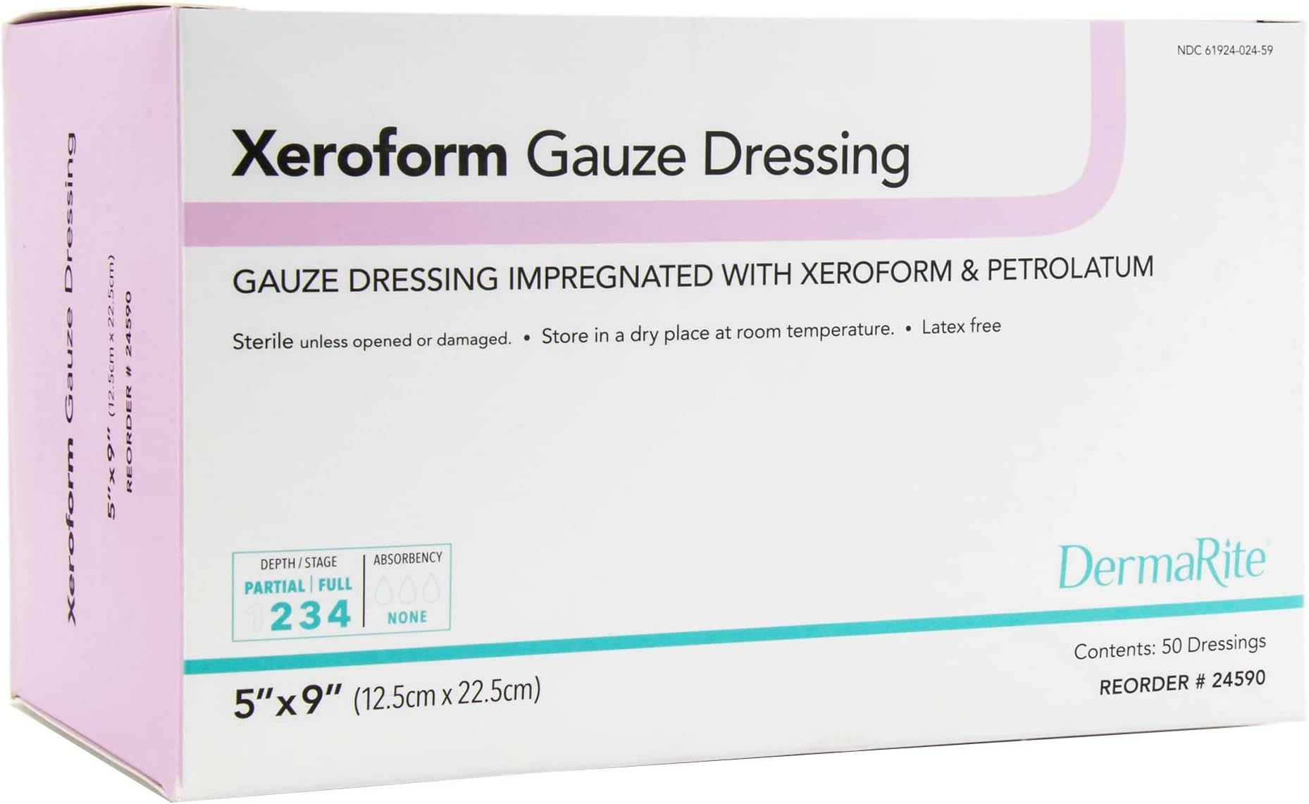 Dermarite Industries Perform Gauze Dressing, 5x9, 50 Count