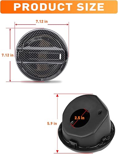 Miniatura 4 de Savadicar Cubierta de tapa de gasolina, puerta de tanque de llenado de combustible compatible con Jeep Wrangler JL JLU 2018-2025 4xe 2 y 4 puertas,