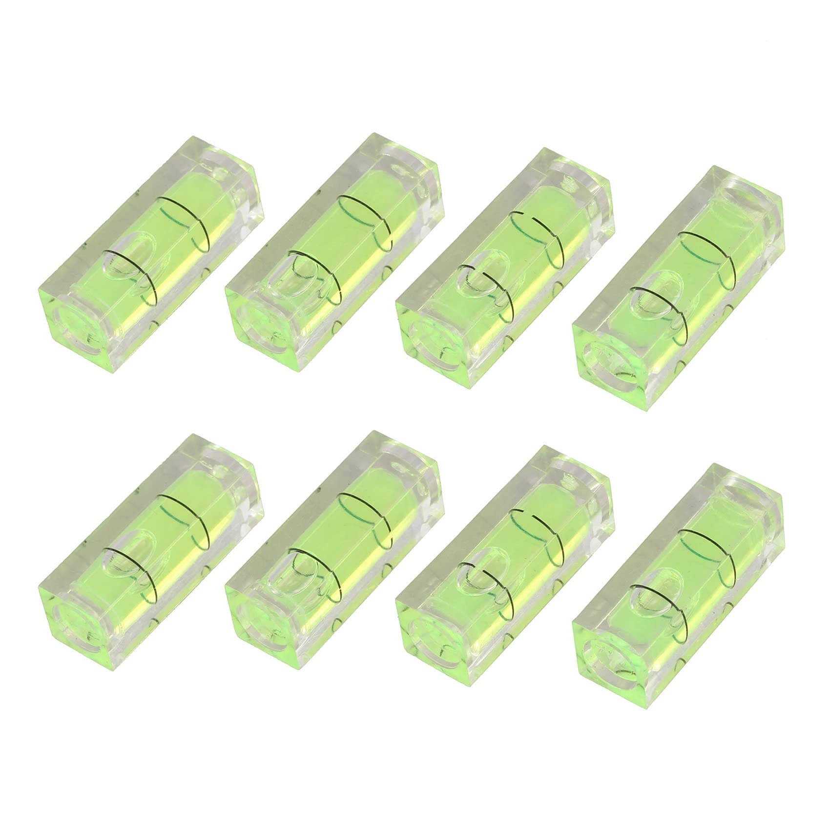 Jnchdghwa Green 8Pcs 10X10x29mm Universal Square Bubble Spirit Level Tripod Measuring Camera